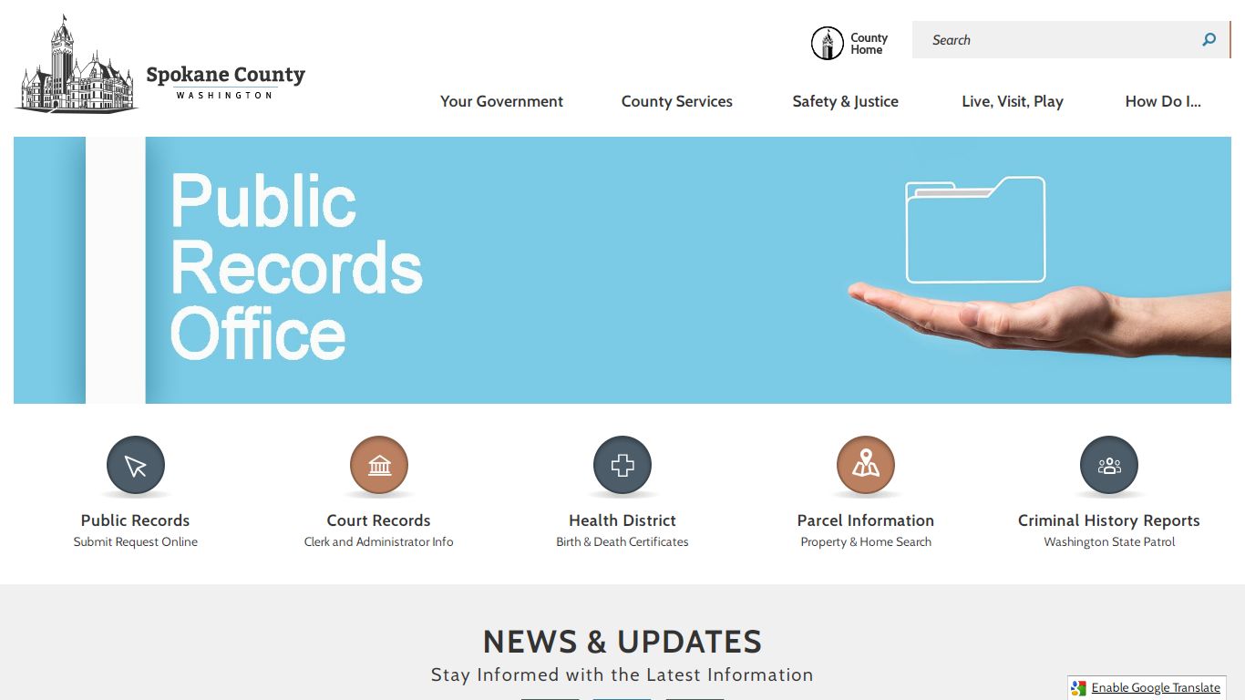 Public Records Office | Spokane County, WA