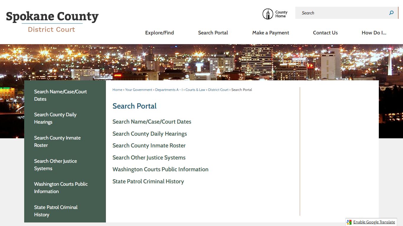 Search Portal | Spokane County, WA